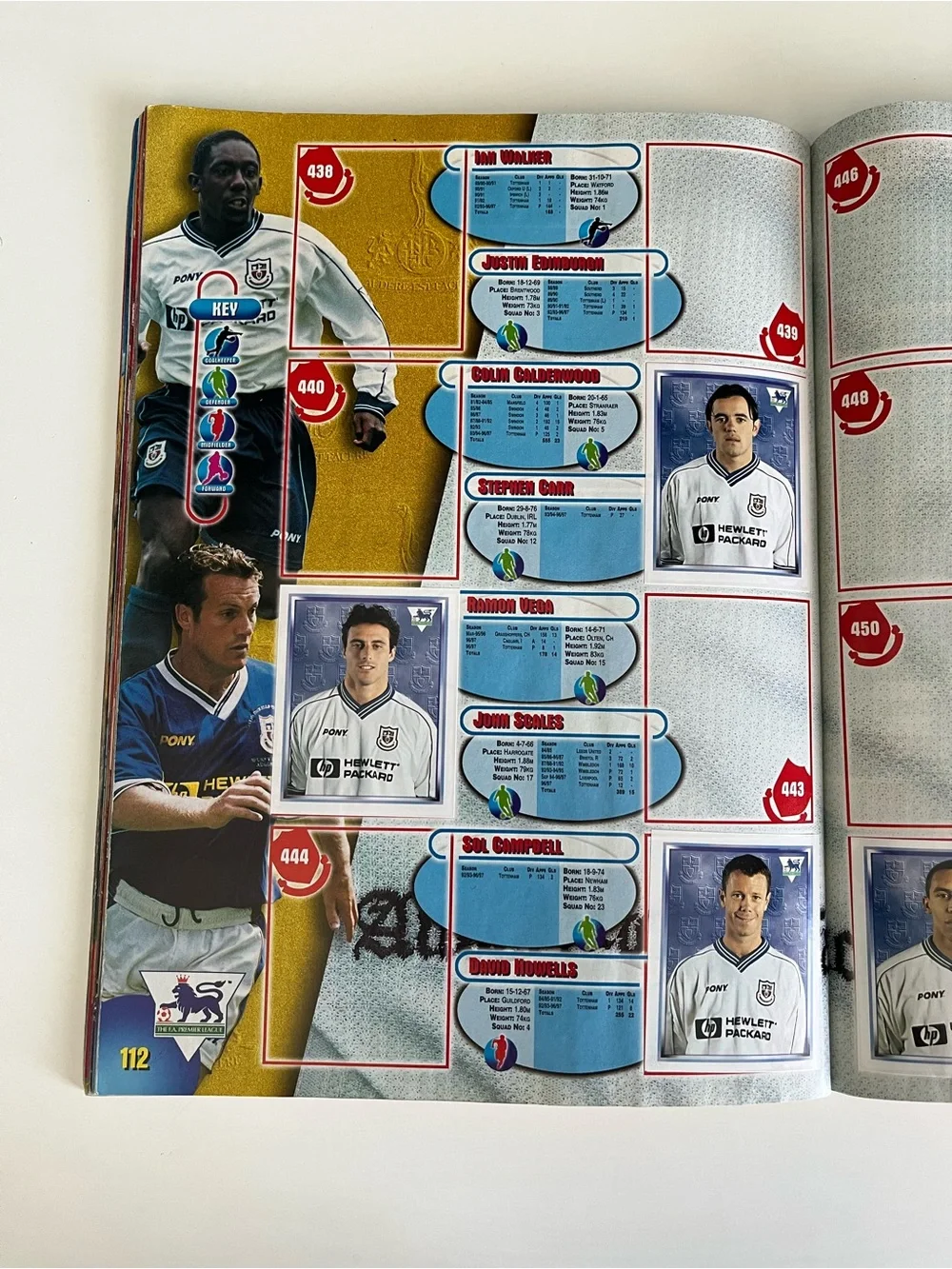 Merlin English Premier League 1998 Sticker Book #2 Soccer Football Topps Panini